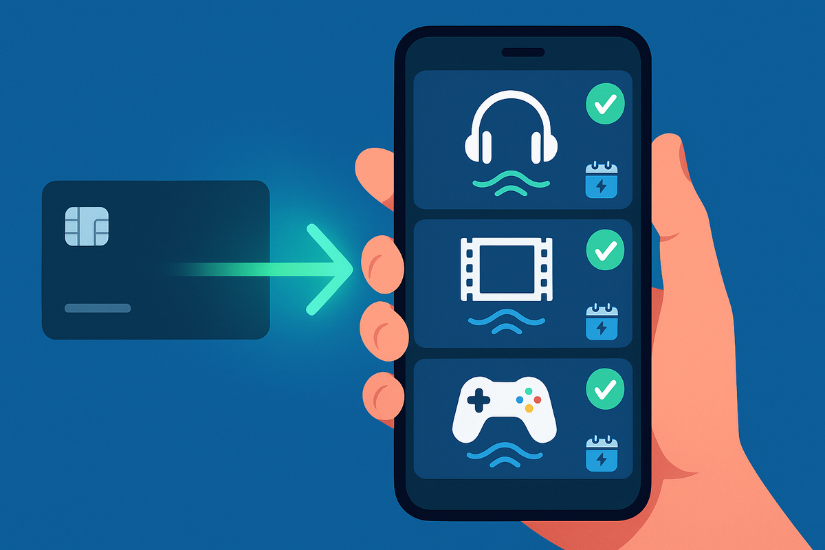 Карта для Netflix, Spotify, Steam