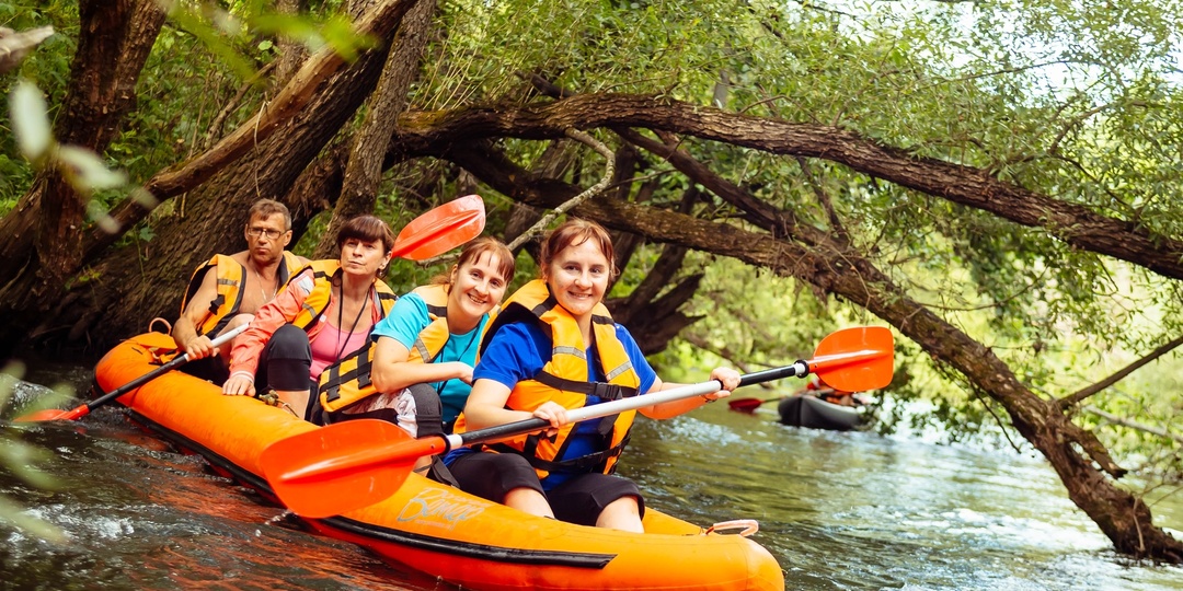 Сплав на байдарках по реке Серёна.