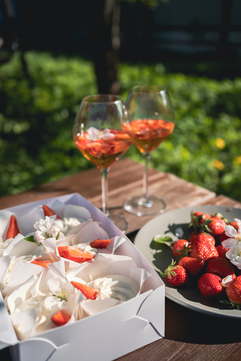 Капкейки с клубникой