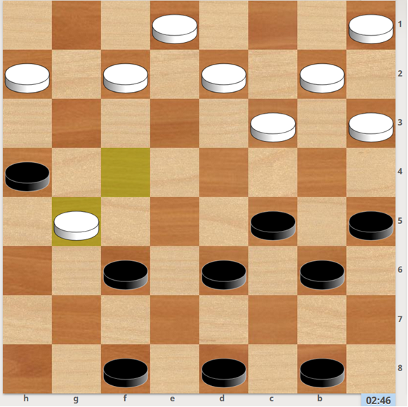 1...FE5 2.H6 DC7 3.CB4 4.B4 F4++