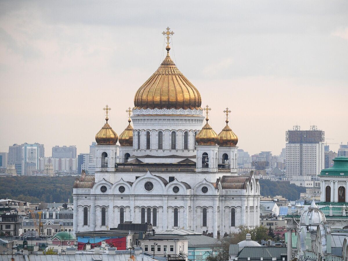    Вид на Храм Христа Спасителя в Москве© РИА Новости / Алексей Майшев