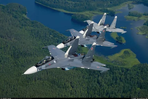 Самолеты Су-30СМ морской авиации ВМФ России