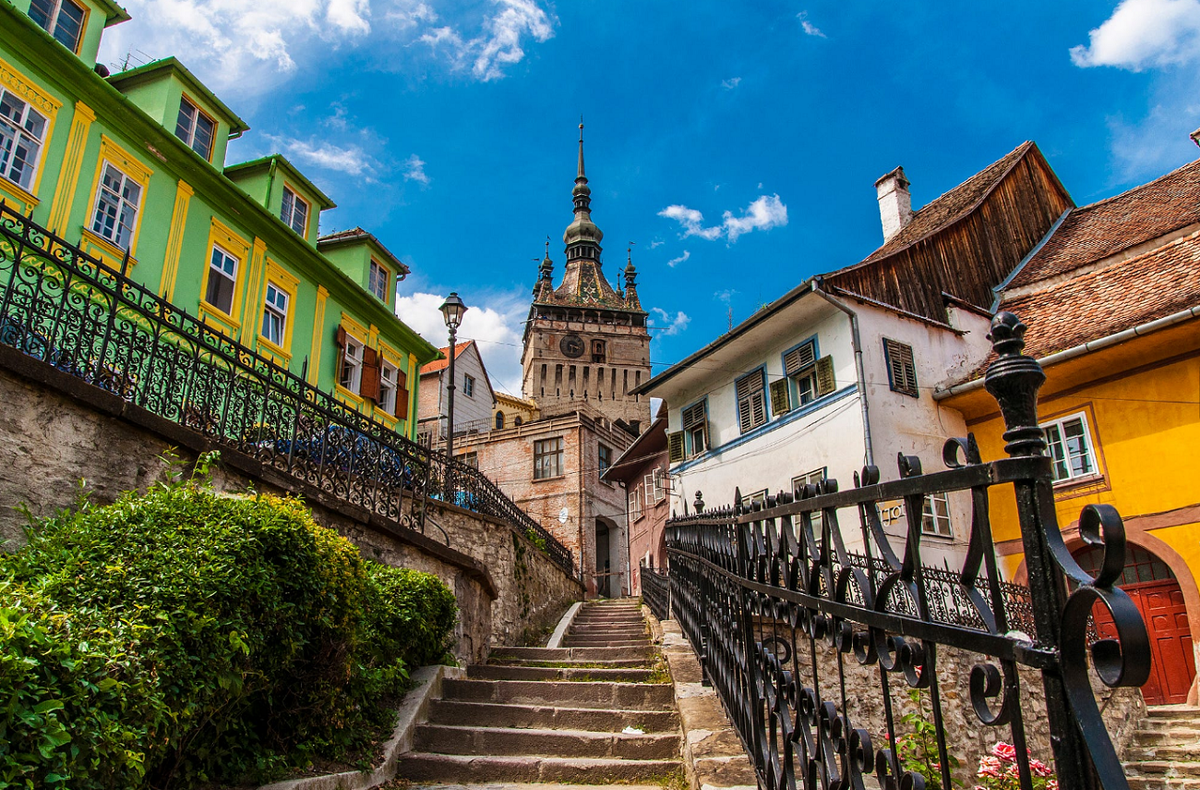 Сигишоара, Румыния. Исторический центр города.