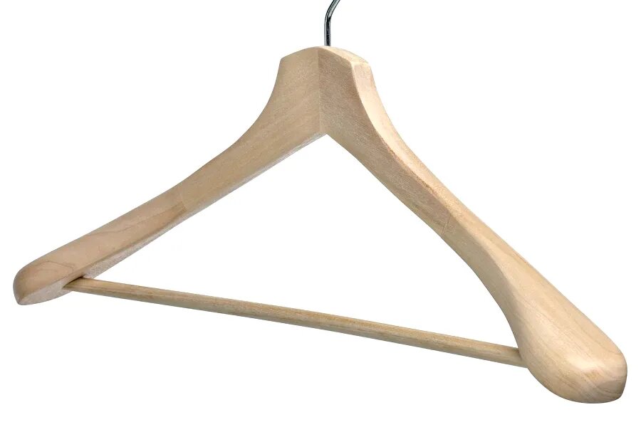 Недорогие широкие деревянные - хороши для пиджаков и курток