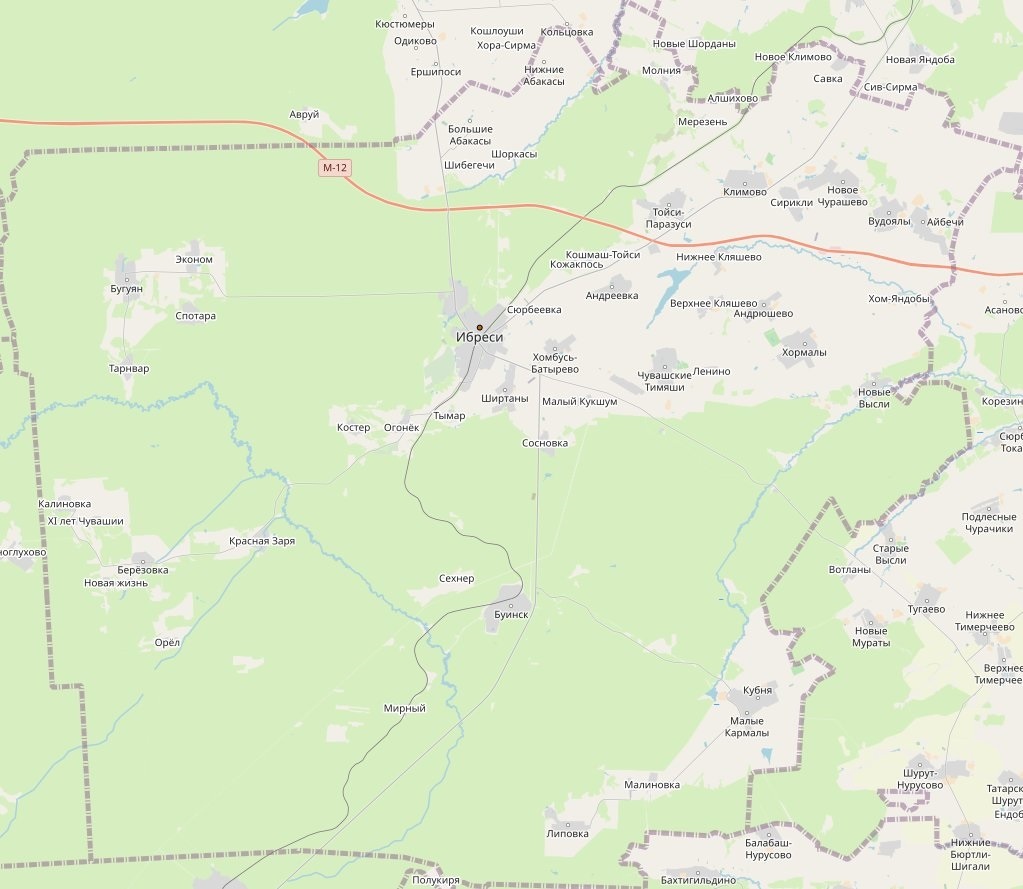 Карта Ибресинского района