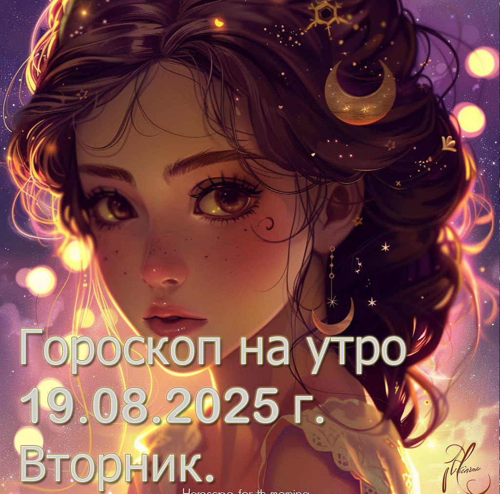 Гороскоп на утро 19 Августа 2025 г. Вторник. https://t.me/goroskopnautro
