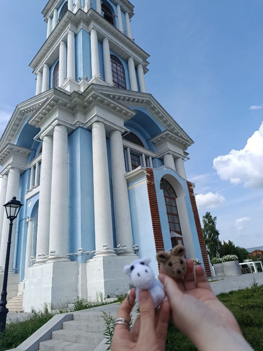 Вид на колокольню Николаевской церкви в Венёве