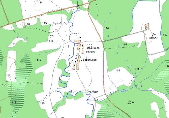 Фрагмент топографической карты