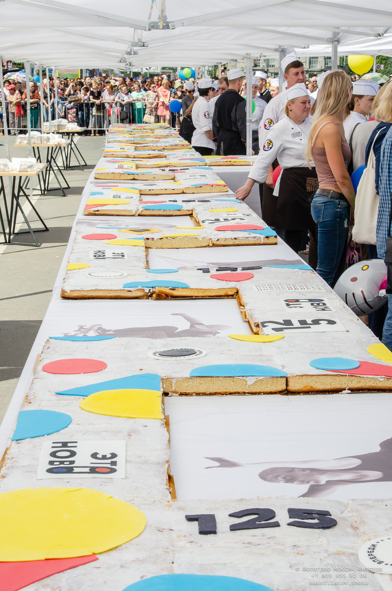 Торт на 125 лет Новосибирска