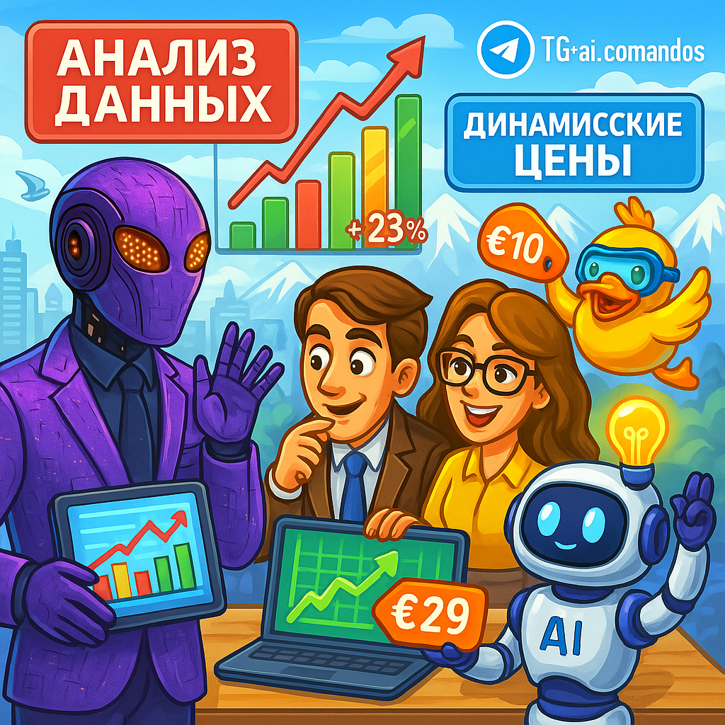    Динамическое ценообразование: Как ИИ устанавливает оптимальные цены в реальном времени Дмитрий Попов | Comandos.ai