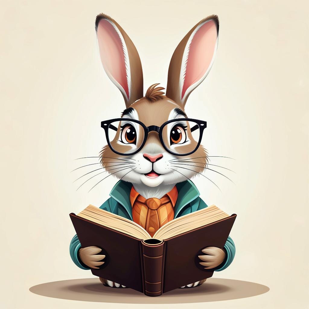 Кролик с книгой