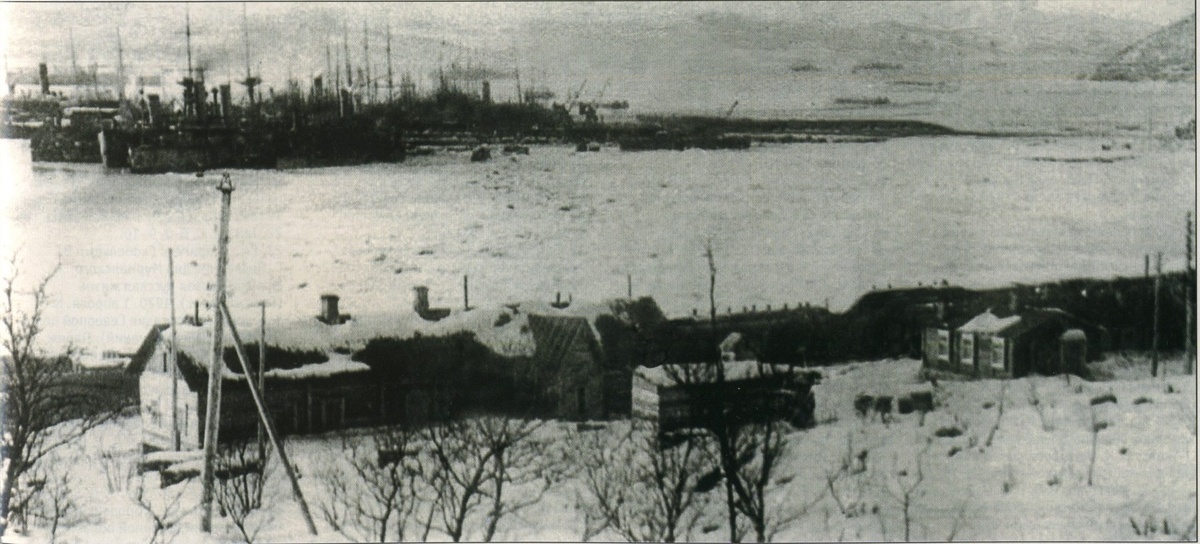 Английские корабли у Мурманска, 1918г.