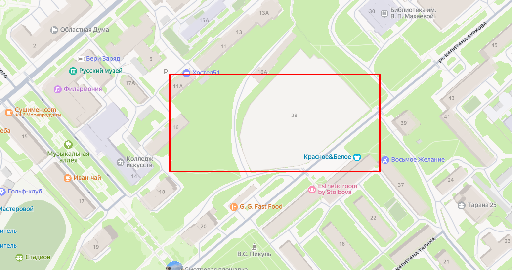 Место расположения бывшего первого мурманского кладбища