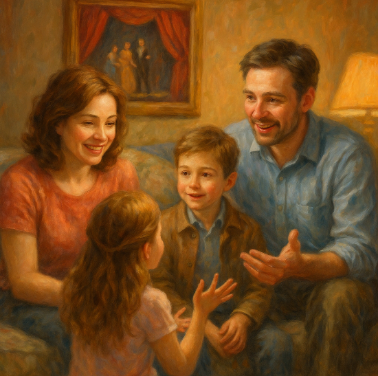 Семейные походы в театр: обсуждение спектаклей дома 