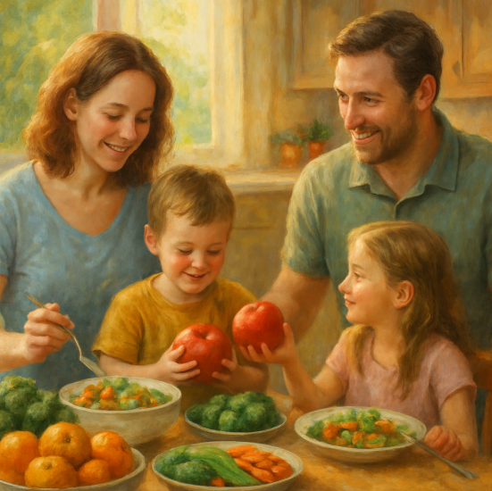 Принципы здорового питания для всей семьи 