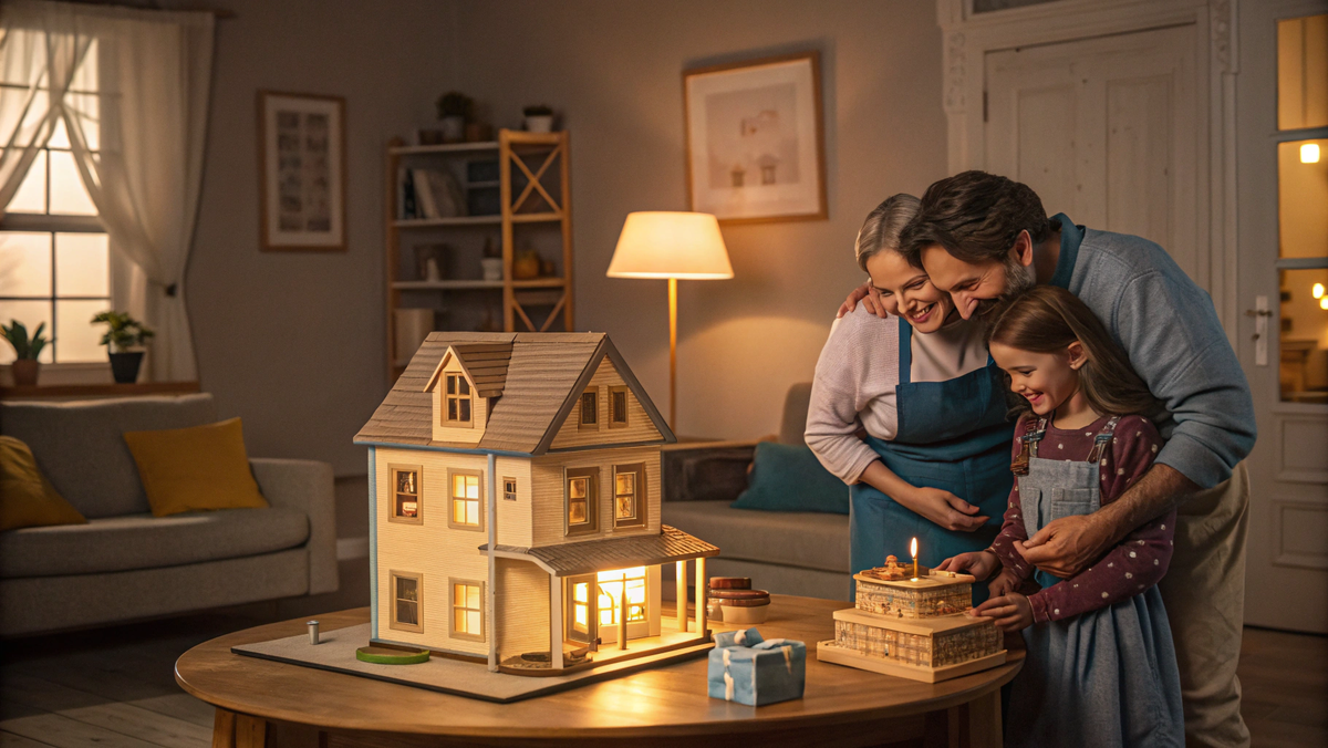 На мой сороковой день рождения муж подарил мне чудо. Кукольный домик