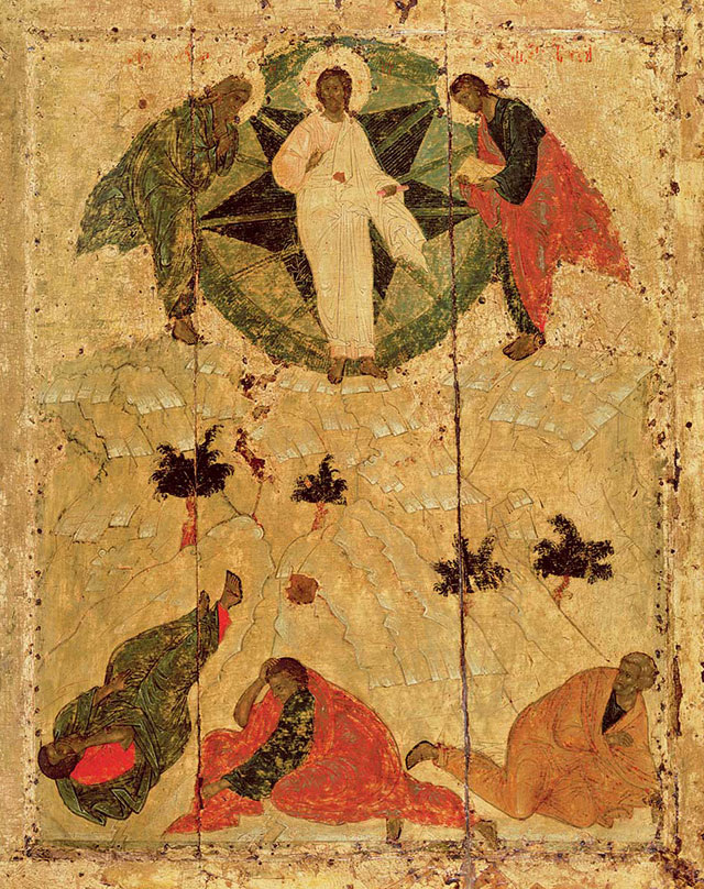 Икона Преображение Господне работы Андрея Рублева, 1405 г.