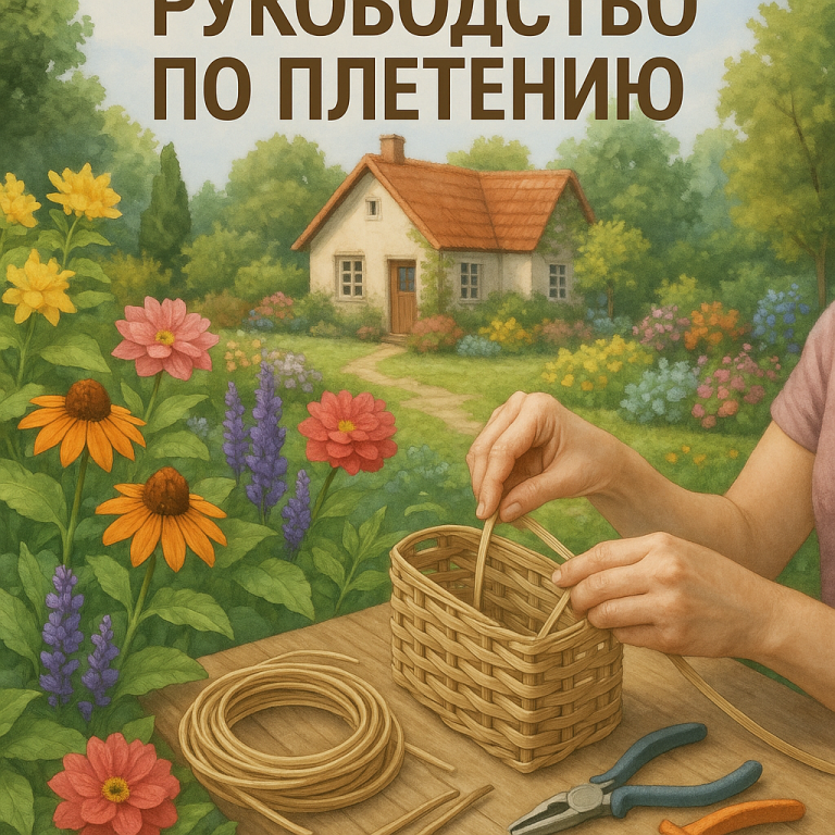   Создайте уникальную обложку для своего садового журнала: пошаговое руководство по плетению из ротанговых полос для настоящих дачниц Loza