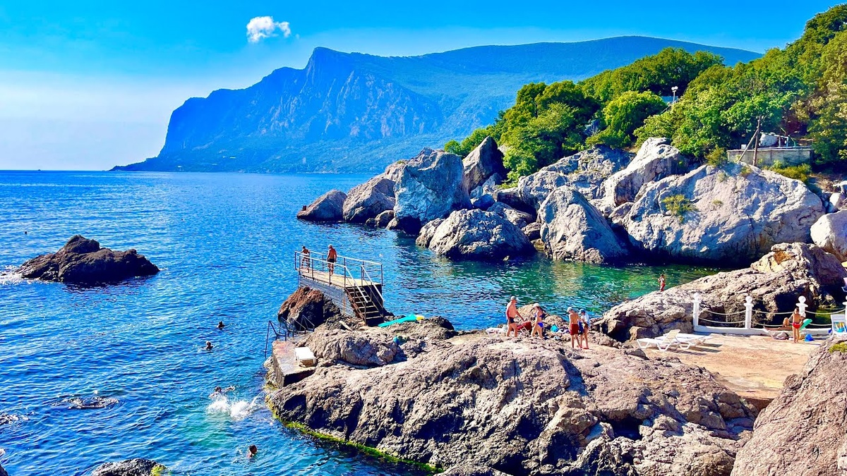 Пляж пансионата Изумруд (Ласпи). Фото с интернета 