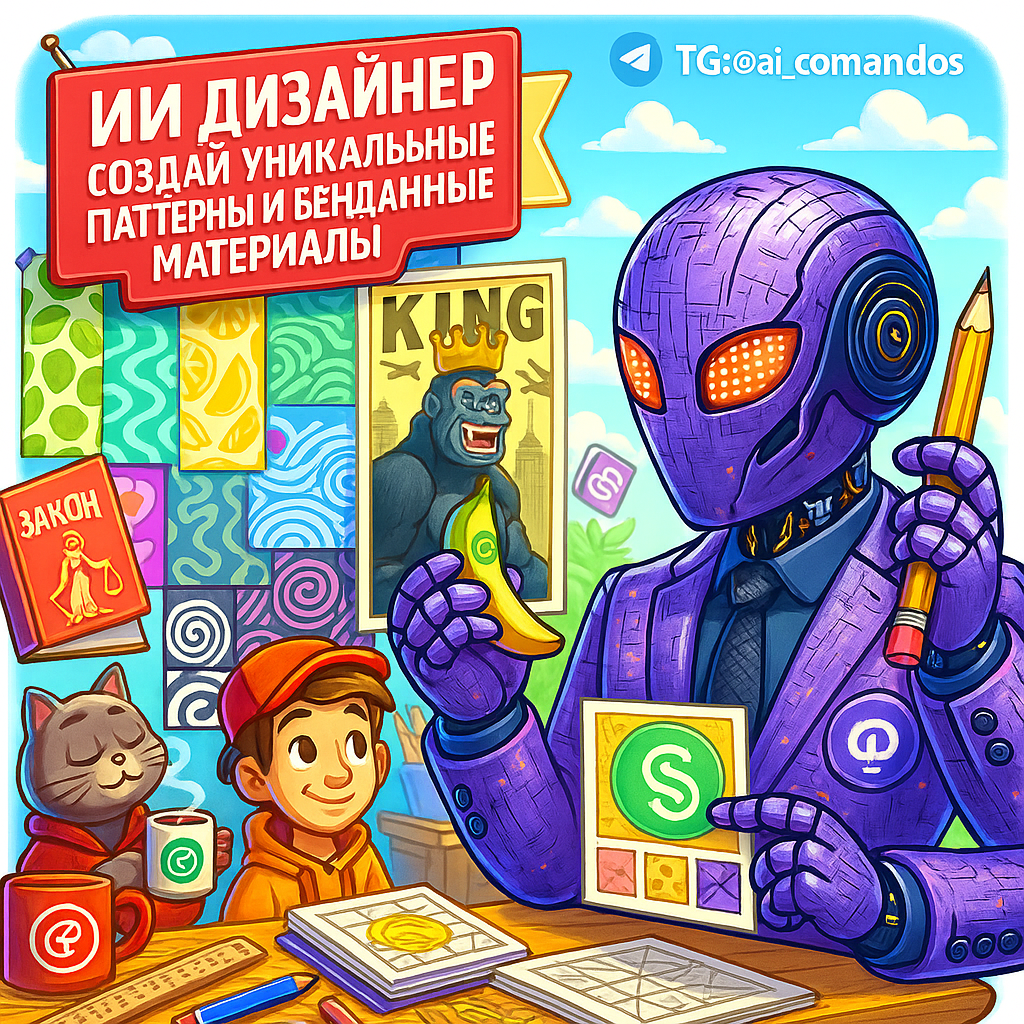    ИИ-дизайнер за 47 минут: создай уникальные паттерны и брендированные материалы даже если не дизайнер Дмитрий Попов | Comandos.ai