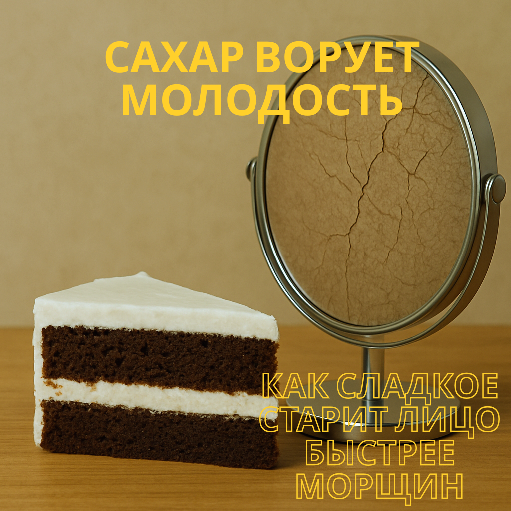 Сахар разрушает коллаген и эластин, лишая кожу упругости. Он вызывает отёки, тусклый цвет лица и воспаления. Но стоит убрать сладкое хотя бы на месяц, и кожа заметно молодеет.
