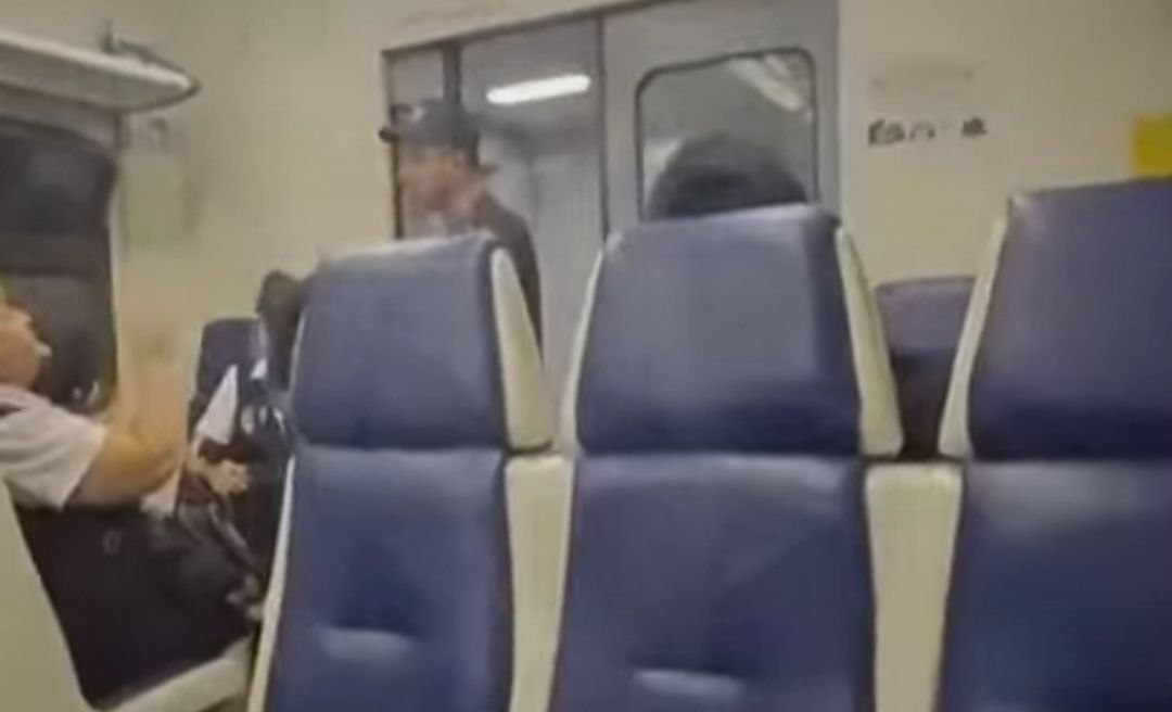 В ответ на просьбу предъявить билет Фарход начал кричать. Фото: "Русская община"