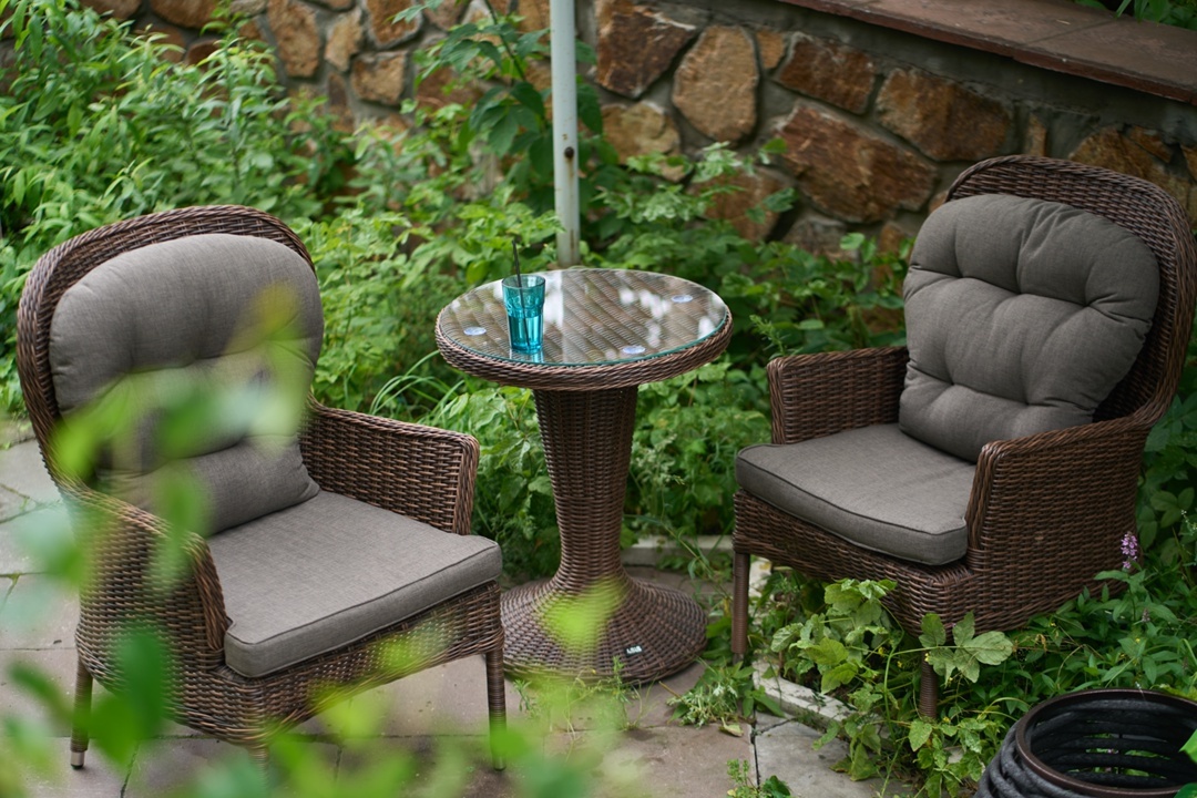 Кофейный комплект АЛИСА из искусственного ротанга