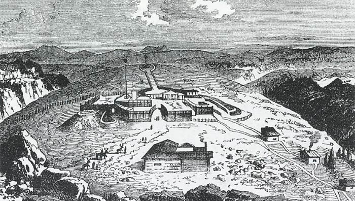 Алиберовское месторождение графита на хребте Ботогол.
С гравюры около 1861–1865 гг.