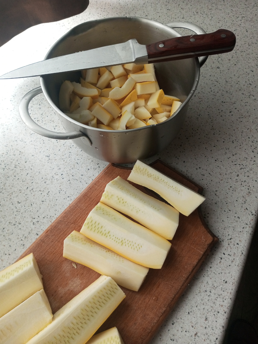 Подготовка кабачка