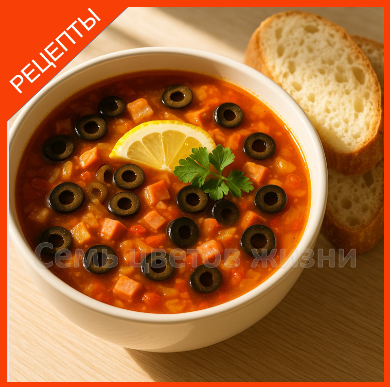Пошаговый рецепт приготовления солянки с маслинами на зиму