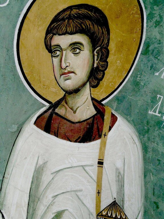 Преподобный Роман Сладкопевец. 12 в. Храм Панагии Аракитиссы. Кипр.