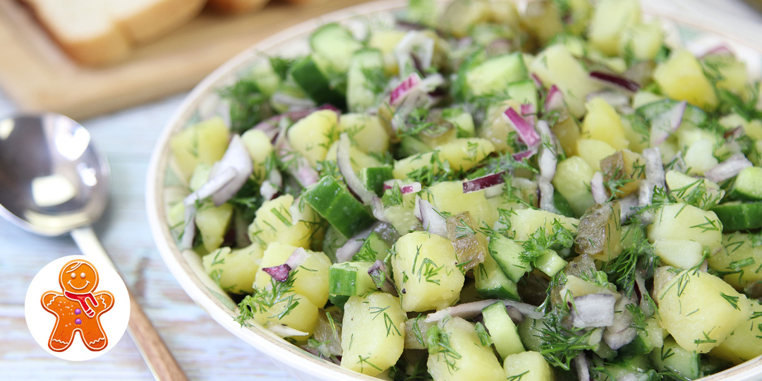 Картофельный салат "Монастырский" ✧ Простой и сытный постный салат