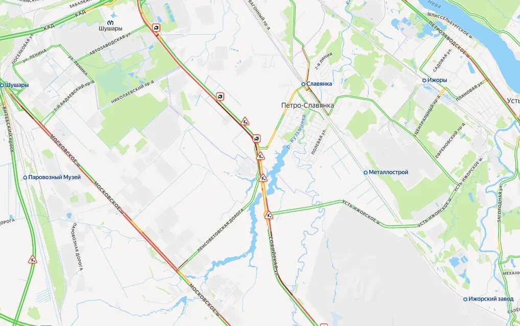    Фото: скрин Яндекс Пробки