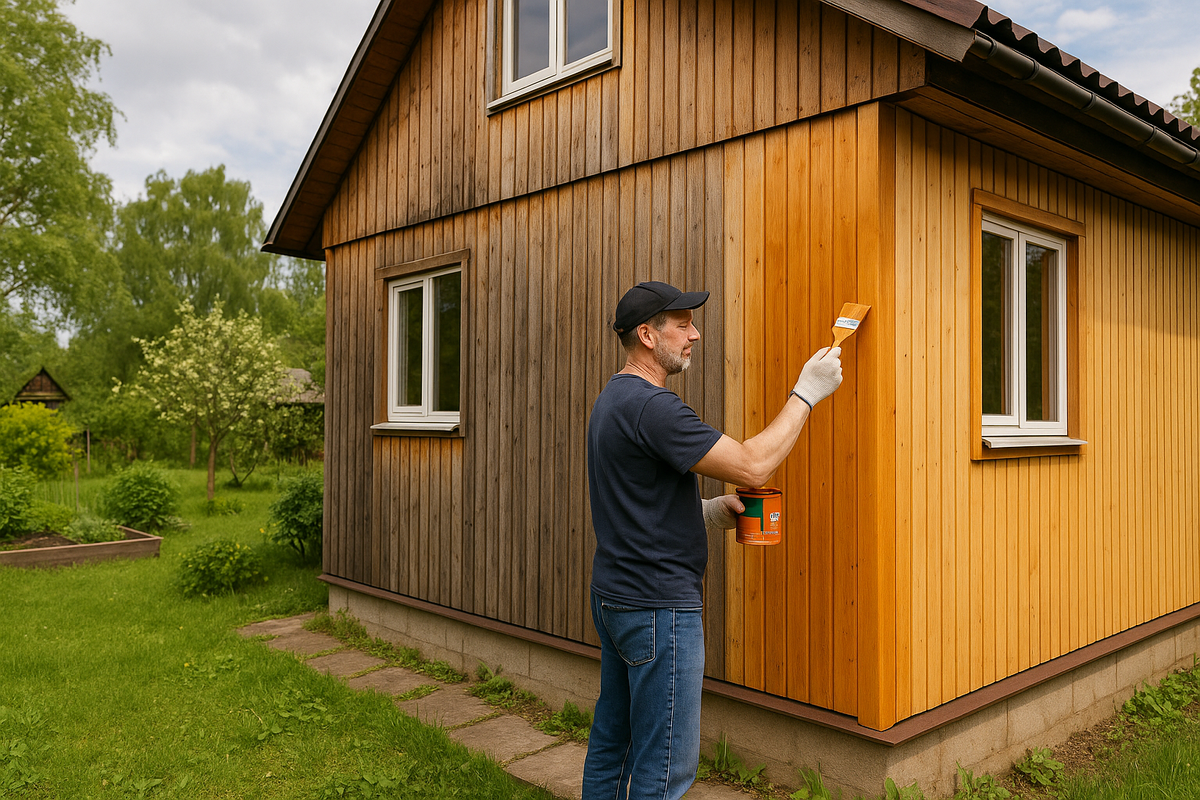 Дом с вагонкой через 5 лет после постройки