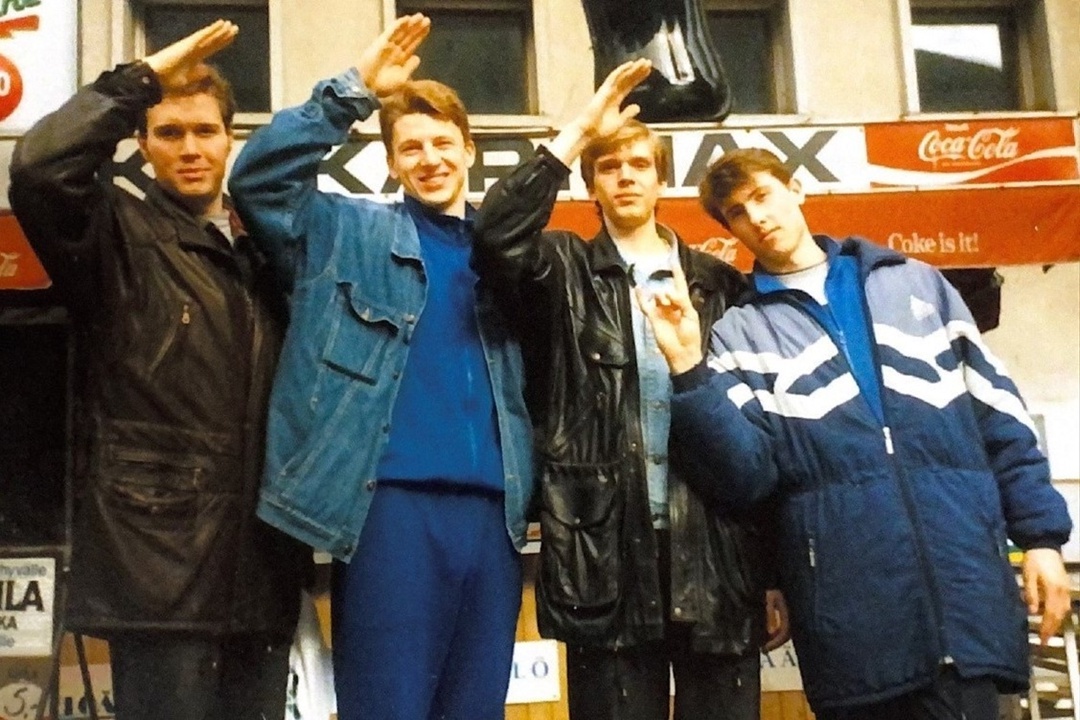 1993 год. США. Слева направо: Пётр Кобрин, Владимир Касторнов, Дмитрий Дик, Сергей Тетюхин