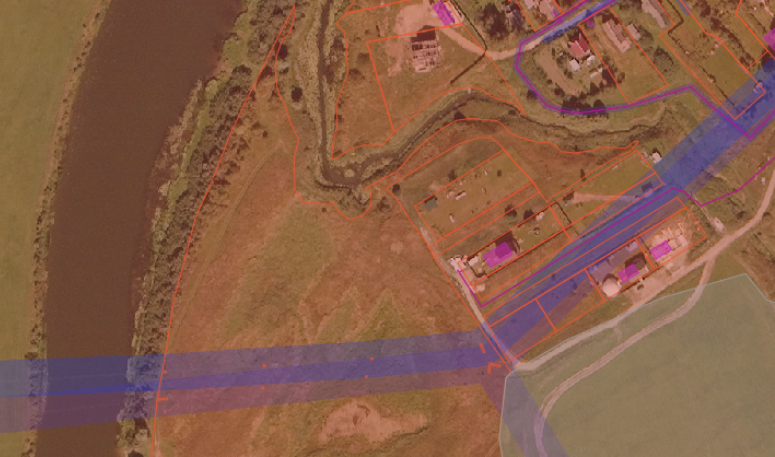 Пример пересечения границ земельных участков с ЗОУИТ Охранной зоны ВЛ 10 кВ на публичной кадастровой карте https://nspd.gov.ru