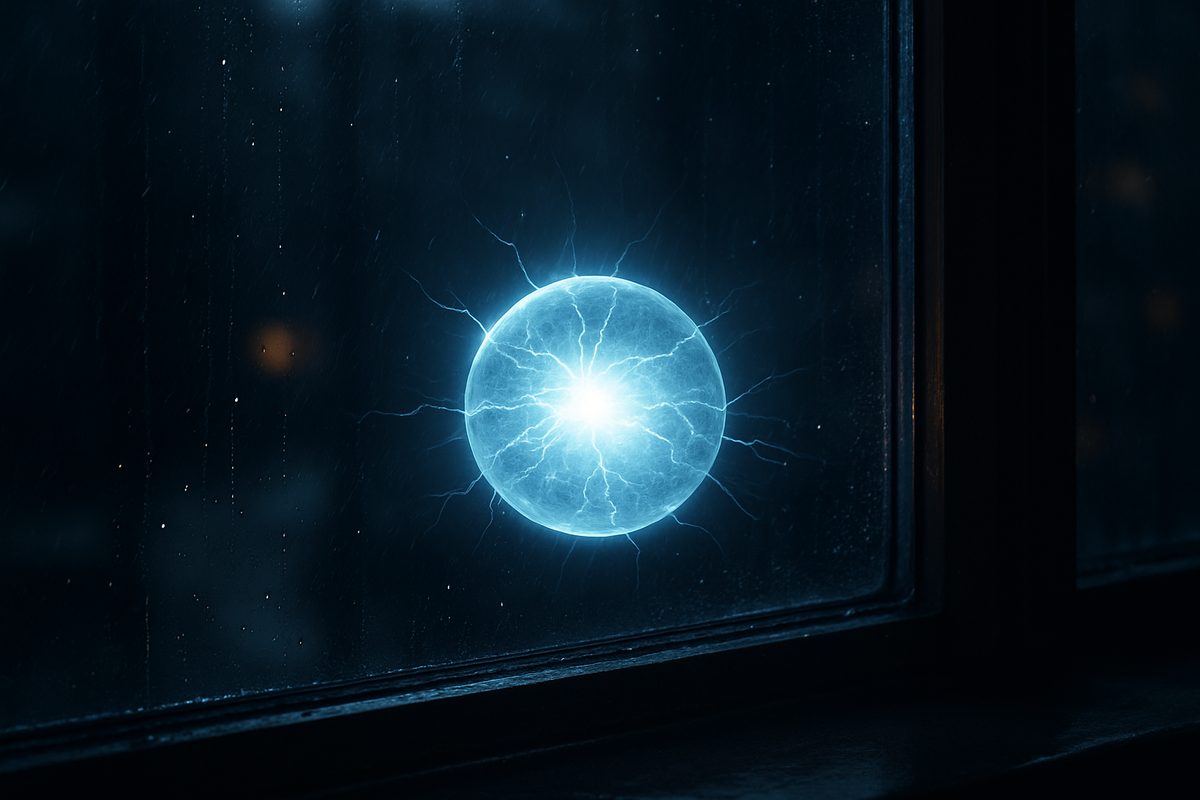 Паряший огонь за стеклом