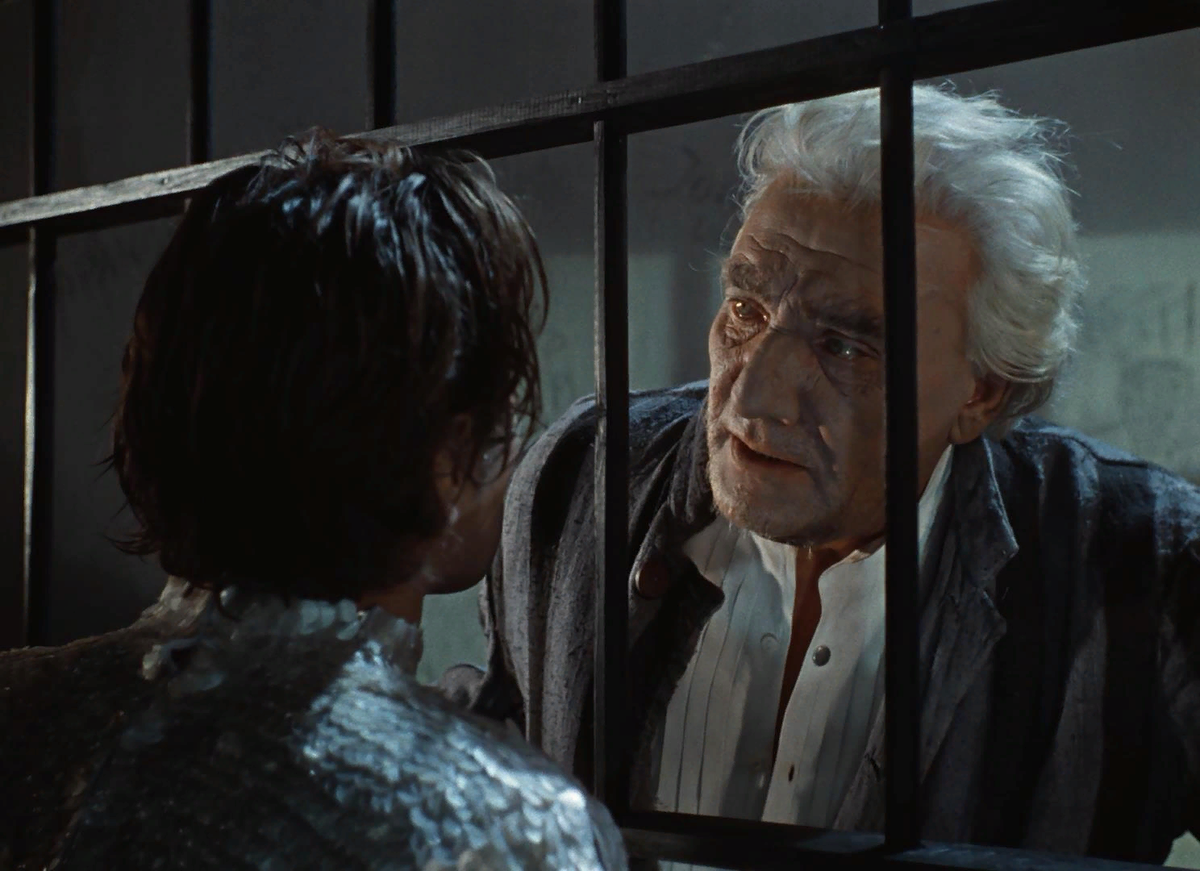 Кадр из фильма 1961 года «Человек-амфибия». Режиссёры: Владимир Чеботарев, Геннадий Казанский
 