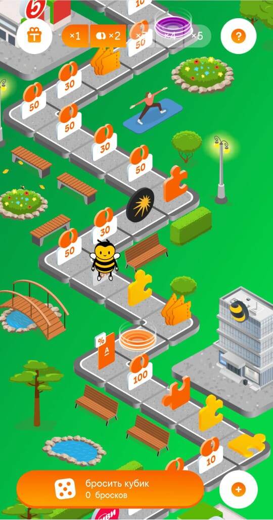 Вот так выглядит игровое поле.