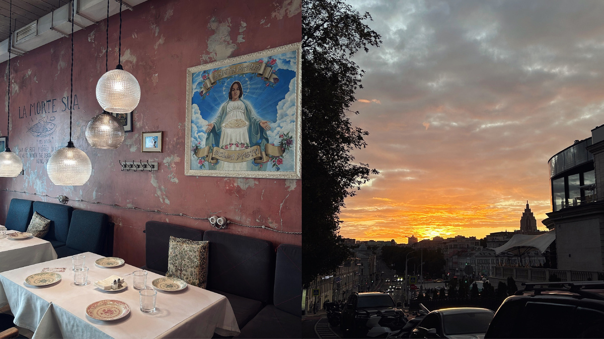 Очень уютный ресторанчик на Сретенке и безумно красивый закат на Центральном рынке