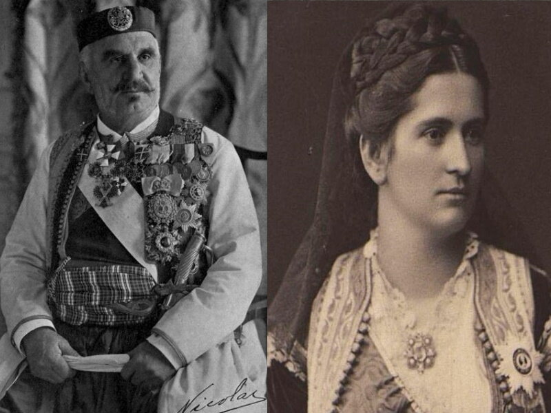 Никола и Милица, родители Елены Черногорской. 