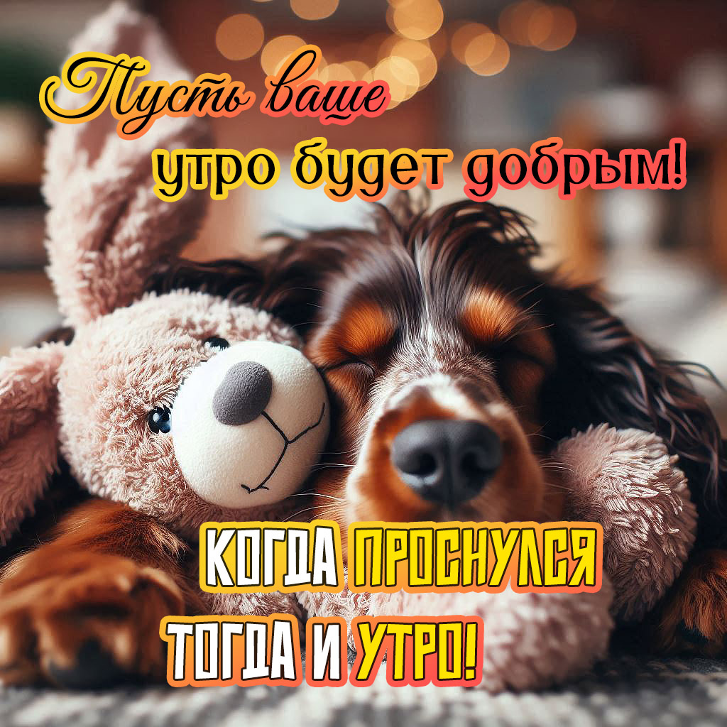 Маленькая собачка крепко спит, обнимая любимую игрушку — момент полного уюта и спокойствия.