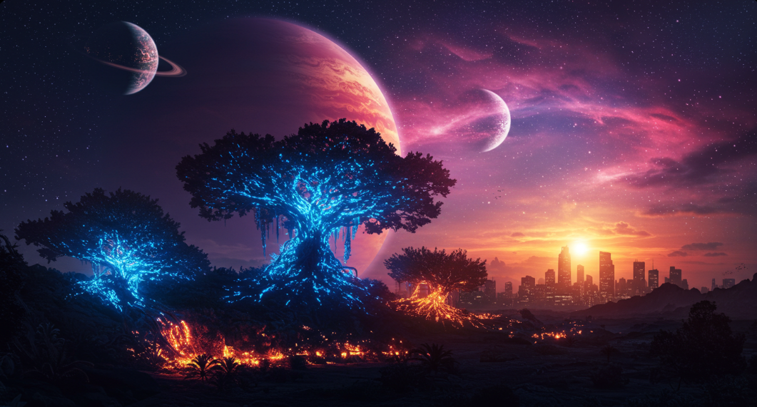 AI-генерация. Параллельные миры: Наука, эзотерика и Sci-Fi, есть ли связь. Risha Lozo.