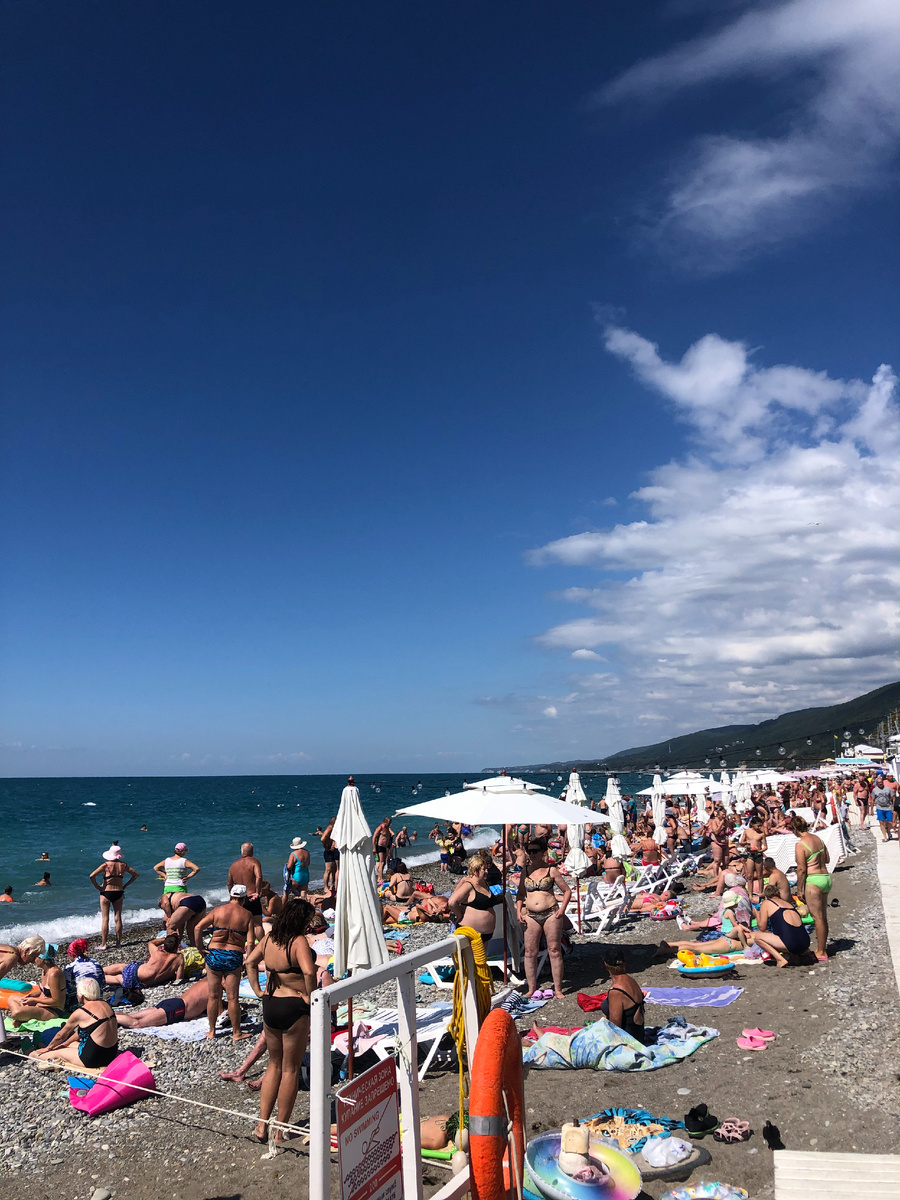 Лазаревское. Городской пляж сейчас 