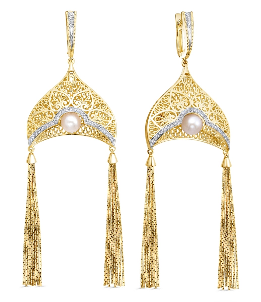 Коллекция ювелирных украшений с филигранью "Сударушка"