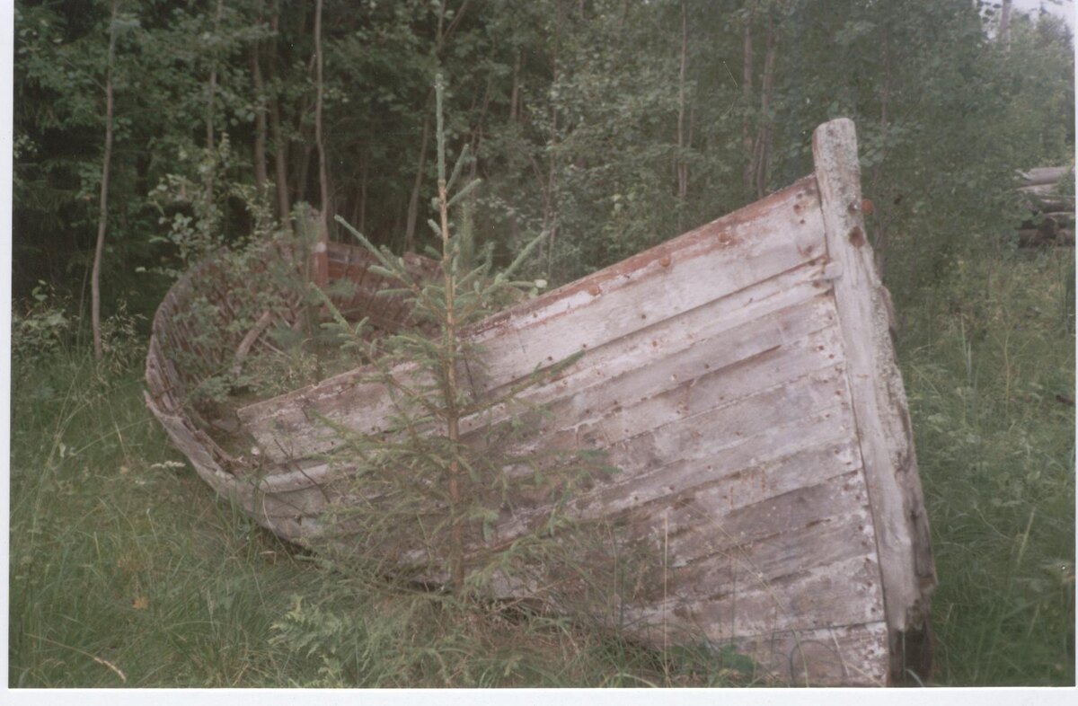 Заброшенная лодка на р.Онега