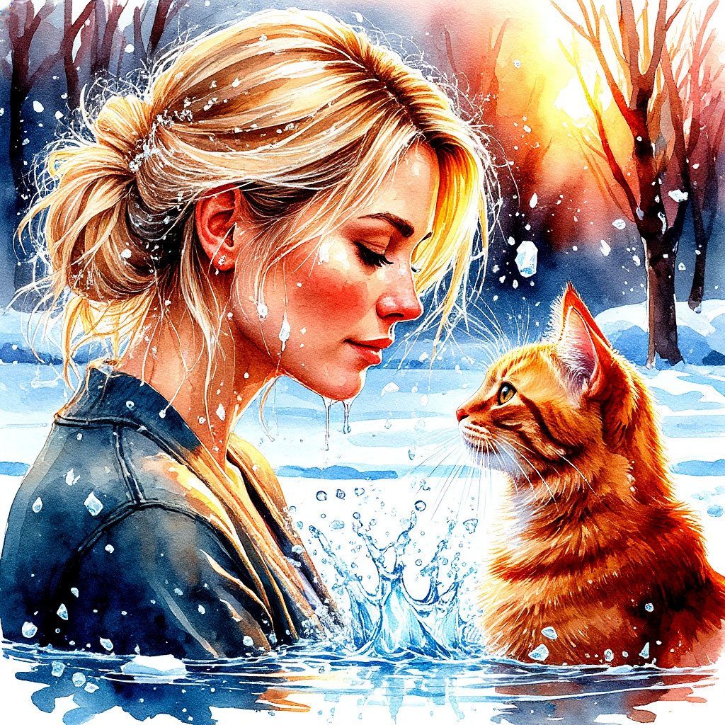 Утренний ледяной ритуал.