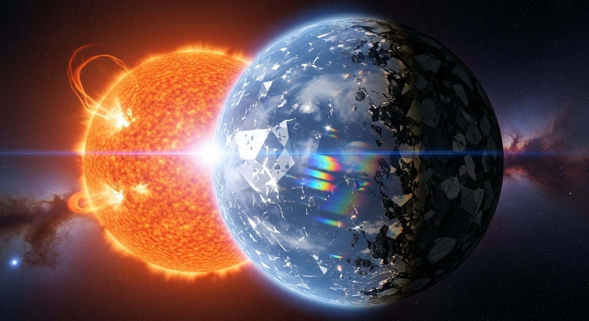 55 Cancri e — алмазный мир, пылающий в смертельных лучах своей звезды.