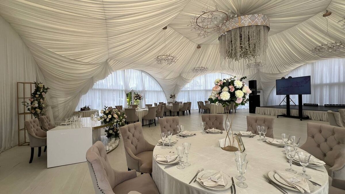 Большой шатер для мероприятий в Юдино парк