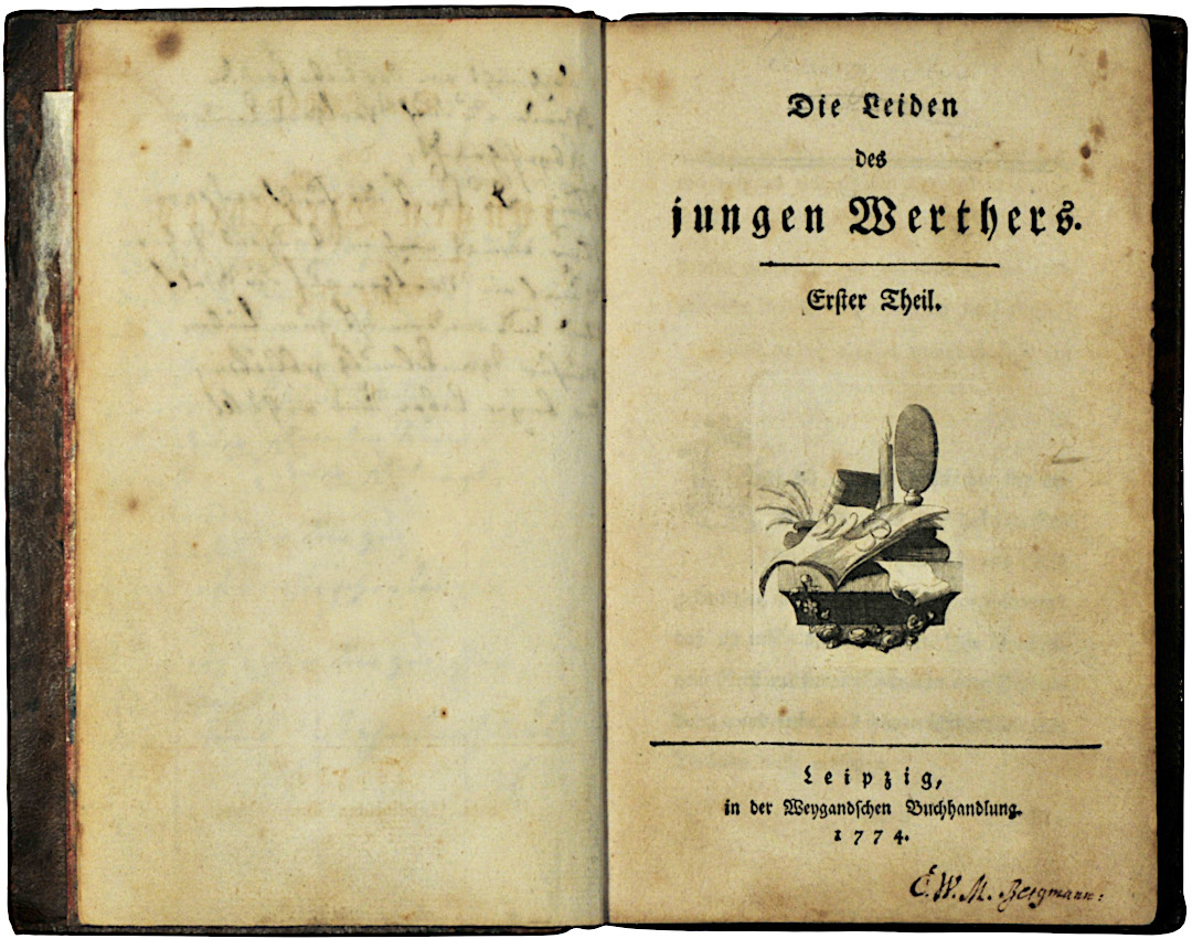 «Страдания юного Вертера», издание 1774 года